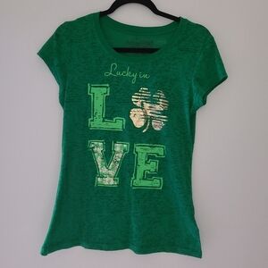 ROCKER GIRL st Patrick ' s day graphic t-shirt